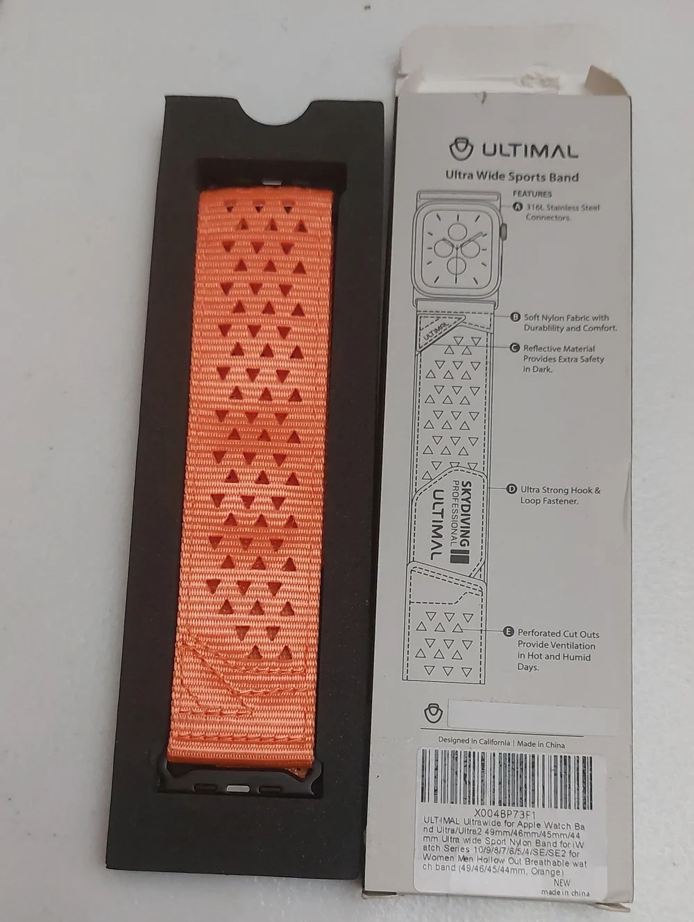 ULTIMAL Ultra Wide Nylon Watch Band for Apple Watch 49/46/45/44mm